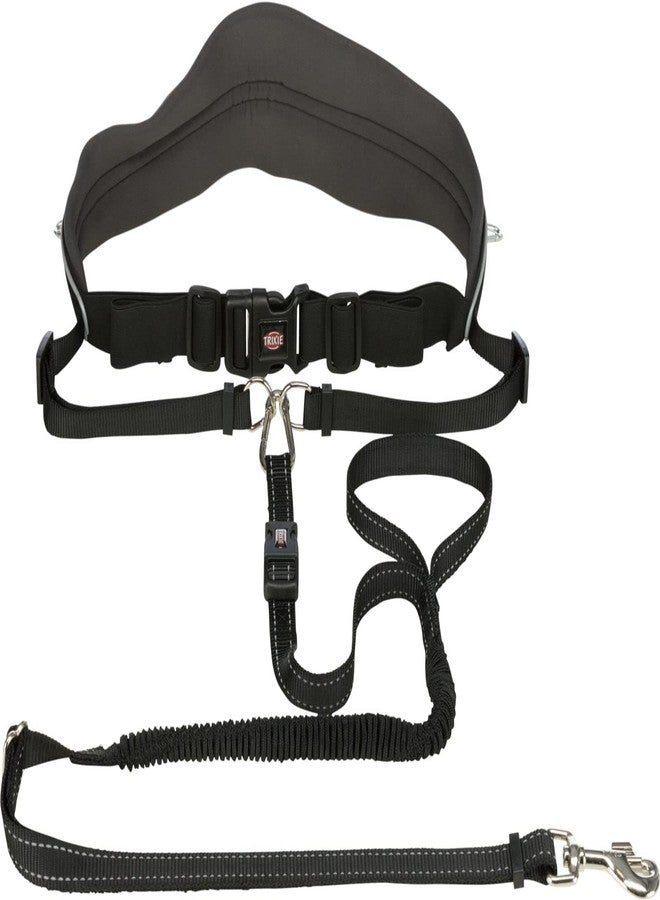 تريكسي حزام خصر تريكسي مع مقود عريض للكلاب المتوسطة والكبيرة، ماص للصدمات، مبطن بالنيوبرين، قابل للتعديل، مثالي للركض والجري مع الكلاب، 12 سم - Image 2